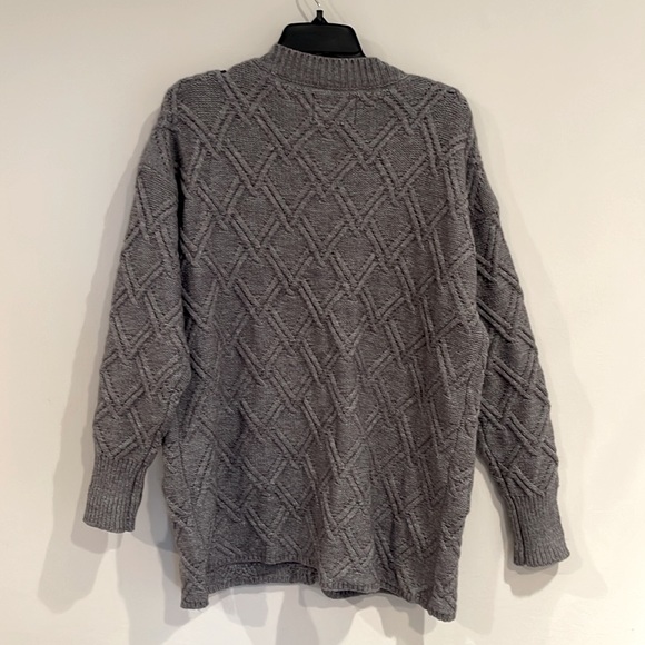 Panache apparel oversized gray winter c-neck cardigan size large - Picture 5 of 8